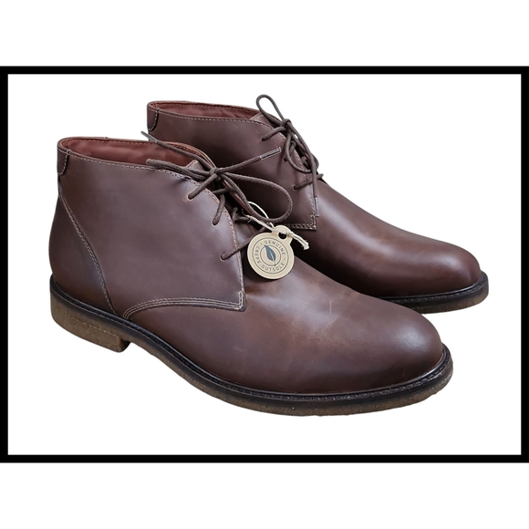 NEW Johnston & Murphy Copeland Oiled Leather Chukka Boots Lace Up Brown 11.5 NEW - Picture 1 of 10